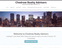 Tablet Screenshot of chodrowrealtyadvisors.com